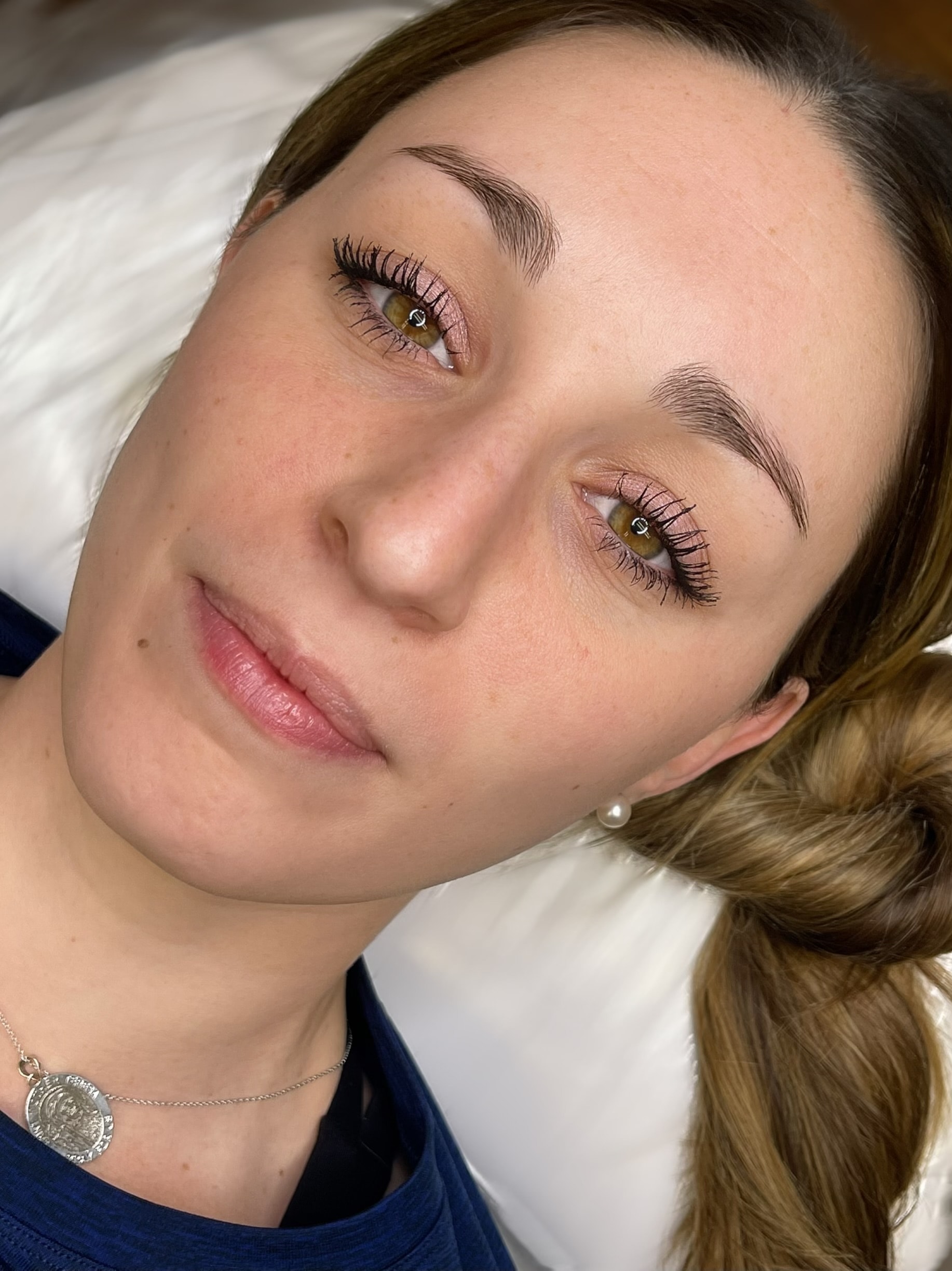 Before and after permanent makeup transformation